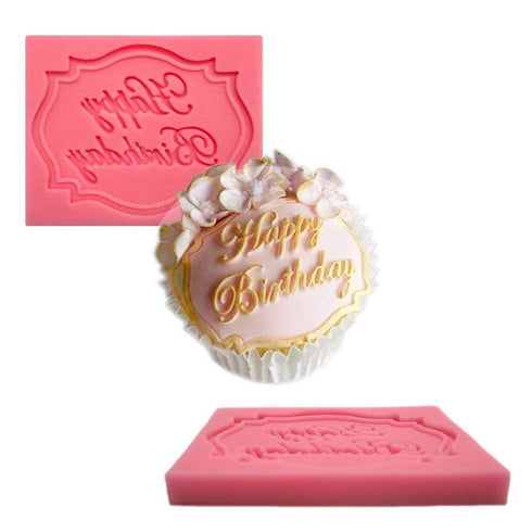 AussieSuperStore Homeware Supplies Happy Birthday Silicone Cake Fondant Mould Decorating Chocolate Baking Mold Cute Happy Birthday Silicone Cake Fondant Mould Decorating Baking Mold CBBIRTHDAYMOLD
